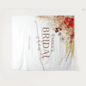 テラコッタボホブライダルシャワー背景フォトプロップ タペストリー (正面(横))