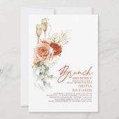 テラコッタボホブランチアンドバブリーブライダルシャワー 招待状 (正面)