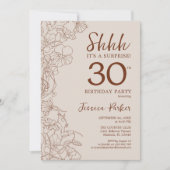 テラコッタボホボタニカルサプライズ30歳の誕生日 招待状 (正面)