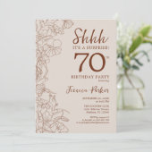 テラコッタボホボタニカルサプライズ70誕生日 招待状 (スタンド正面)