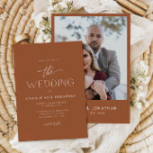 テラコッタボホミニマルフォト結婚式招待状 招待状