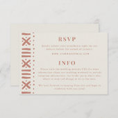 テラコッタボホムドクロス縁どズ結婚ス 出欠カード (正面/裏面)