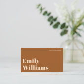 テラコッタボホモダンミニマリスト | QRコード 名刺 (スタンド正面)