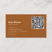 テラコッタボホモダンミニマリスト | QRコード 名刺 (裏面)