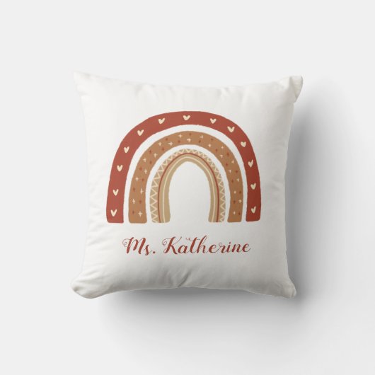 テラコッタボホレインボインボーサンキューギフト クッション (正面)