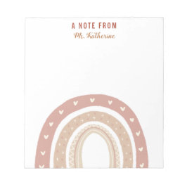 テラコッタボホレインボインボーサンキューギフト ノートパッド