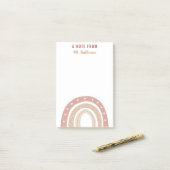 テラコッタボホレインボインボーサンキューギフト ポストイット (デスク上)