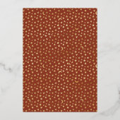 テラコッタボホレインボーベビーシャワー金ゴールド 箔招待状 (裏面)