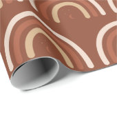 テラコッタボホレインボームーンスターズボヘミアントレンディー ラッピングペーパー (ロールコーナー)