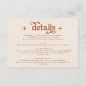 テラコッタボホレトロ結婚ズ文房具 エンクロージャーカード (正面)