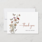 テラコッタボホワイルドフラワーサンキューカード サンキューカード (正面)