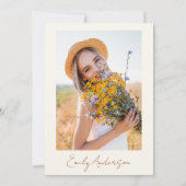 テラコッタボホワイルドフラワーブライダルシャワー写真 招待状 (裏面)