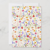 テラコッタボホワイルドフラワーブライダルシャワー エレガント 招待状 (裏面)