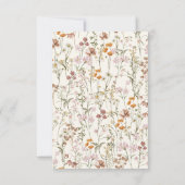 テラコッタボホワイルドフラワーブライダルシャワー 招待状 (裏面)