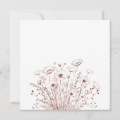 テラコッタボホワイルドフラワー結婚の感謝の気持ち 招待状 (裏面)