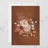 テラコッタボホワイルドフラワー結婚ズ 招待状 (裏面)