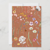 テラコッタボホワイルドフラワー結婚式招待状 招待状 (裏面)