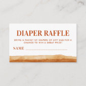 テラコッタボホ抽象芸術デザートおむつラッフル エンクロージャーカード (正面)