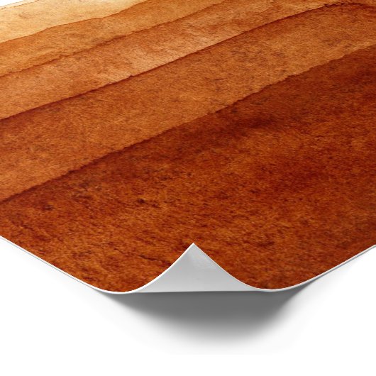 テラコッタボホ抽象芸術デザートウェルカムサイン ポスター (角)