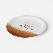 テラコッタボホ抽象芸術ベビーシャワー ペーパープレート (アングル)