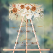 テラコッタボホ秋インラブブライダルシャワーウェルカム アクリルサイン (ニュートラル)