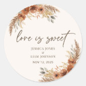 テラコッタボホ秋フローラの愛結婚は甘い ラウンドシール (正面)