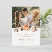 テラコッタボホ秋フローラバーンオレンジ結婚ズ セーブザデート (スタンド正面)