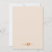 テラコッタボホ秋フローラバーンオレンジ結婚ズ セーブザデート (裏面)