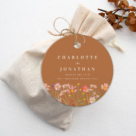 テラコッタボホ秋フローラ結婚ズサンキューユナイテッド フェイバータグ