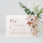 テラコッタボホ秋フローラ食事オプション結婚ズ 出欠カード (スタンド正面)