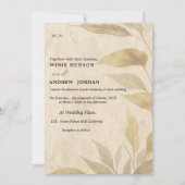 テラコッタボホ秋リーフ結婚式招待状 招待状 (正面)