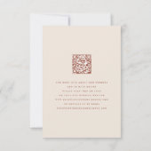 テラコッタボホ素朴フローラ結婚の食事オプション 出欠カード (裏面)