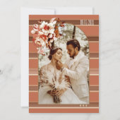 テラコッタボホ結婚の写真サンキューカード サンキューカード (正面)