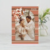 テラコッタボホ結婚の写真サンキューカード サンキューカード (スタンド正面)