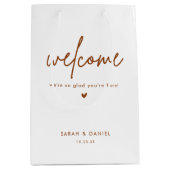 テラコッタボホ結婚の歓迎の好意 ミディアムペーパーバッグ (正面)