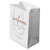 テラコッタボホ結婚の歓迎の好意 ミディアムペーパーバッグ (裏面アングル)