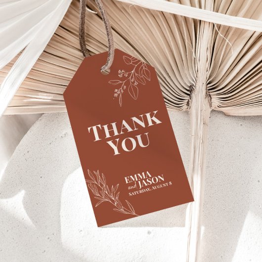 テラコッタボホ結婚フローラのギフトラベル ギフトタグ