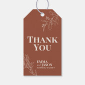 テラコッタボホ結婚フローラのギフトラベル ギフトタグ (正面)