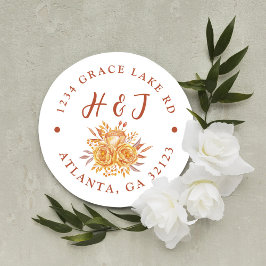 テラコッタボホ結婚差出人住所 ラウンドシール