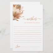 テラコッタボホ花嫁のカードをお願い (正面/裏面)