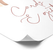 テラコッタボホ虹の赤ちゃんシャワーカードとプレゼント ポスター (角)