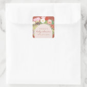 テラコッタボホ開花サボスベイビーシャワー スクエアシール (バッグ)