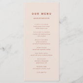 テラコッタボー結婚ホのディナーメニューOur Menu メニュー (正面)