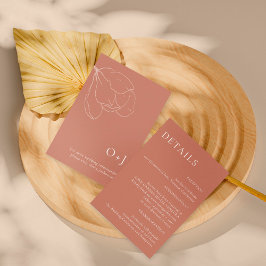 テラコッタボー結婚ホフローラの挿入カード 招待状