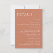 テラコッタボー結婚ホフローラの挿入カード 招待状 (正面)