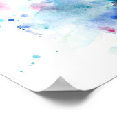 テラコッタポットの水色ゼラニウム ポスター (角)