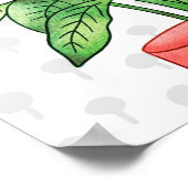 テラコッタポットウォーターカラーハウスプラントシームレス ポスター (角)