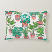 テラコッタポットズウォーターカラーハウスプラントシームレス  アクセントクッション (裏面)