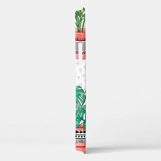 テラコッタポットズウォーターカラーハウスプラントシームレス Case-Mate iPhoneケース (裏面 / 右)