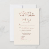 テラコッタマウンテンパインツリーアウトドア結婚ーズ 出欠カード (正面)